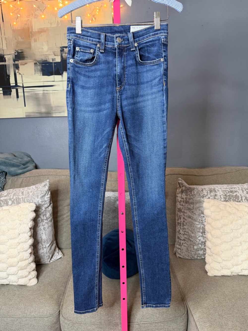rag & bone Eddy Skinny Jeans Size 25 Medium Wash High Rise Stretch Denim ✨